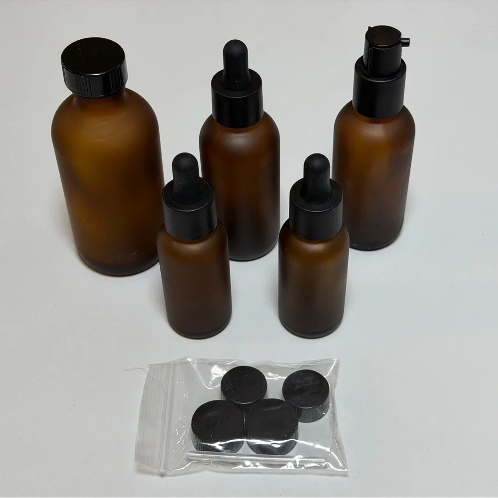 28 Piece Boujee Amber Glass Bottle and Jar Set